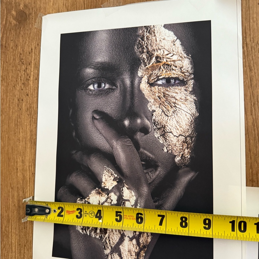 Artistic Portrait with Gold Accents